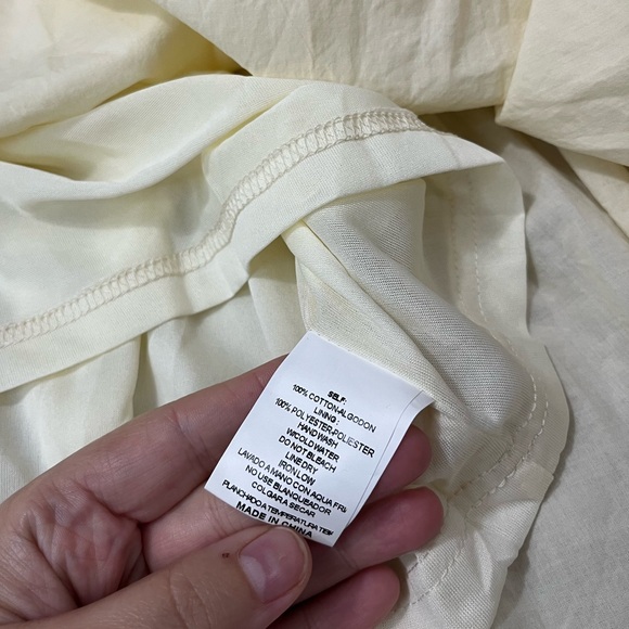 &merci cream / pale yellow Ruffle babydoll Dress size large - Picture 8 of 10